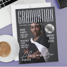 Stylish Pastel Purple Grad College University  Inbjudningar