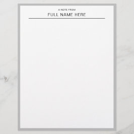 Stylish Personalized Letterhead for Thoughtful Mes Brevhuvud
