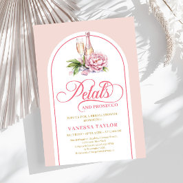 Stylish petals and prosecco invite digital file inbjudningar