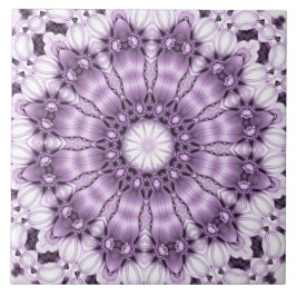 Stylish Purple Flowers Ceramic Tile Kakelplatta