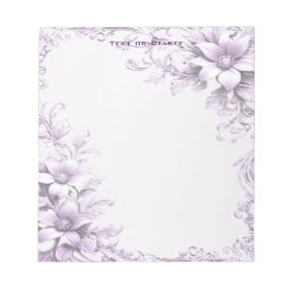 Stylish Purple Flowers Notepad Anteckningsblock