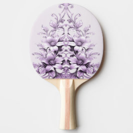 Stylish Purple Flowers Ping Pong Paddle Pingisracket