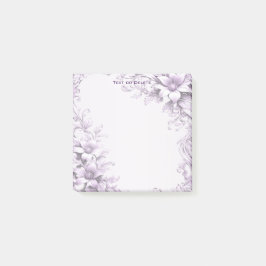 Stylish Purple Flowers Post it Notes Post-it Block