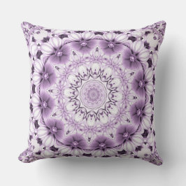 Stylish Purple Flowers Throw Pillow Kudde