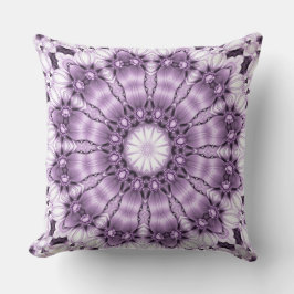 Stylish Purple Flowers Throw Pillow Kudde