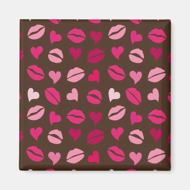 Stylish Red Heart Love Gift for Valentine’s Day Magnet (Framsidan)