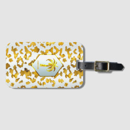 Stylish Safari Chic Gold Leopard Print Bagagebricka