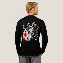 Stylish Samurai Cat Japan Soccer For Football fans T Shirt