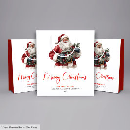Stylish Santa Claus Rustic Vintage Christmas Chic