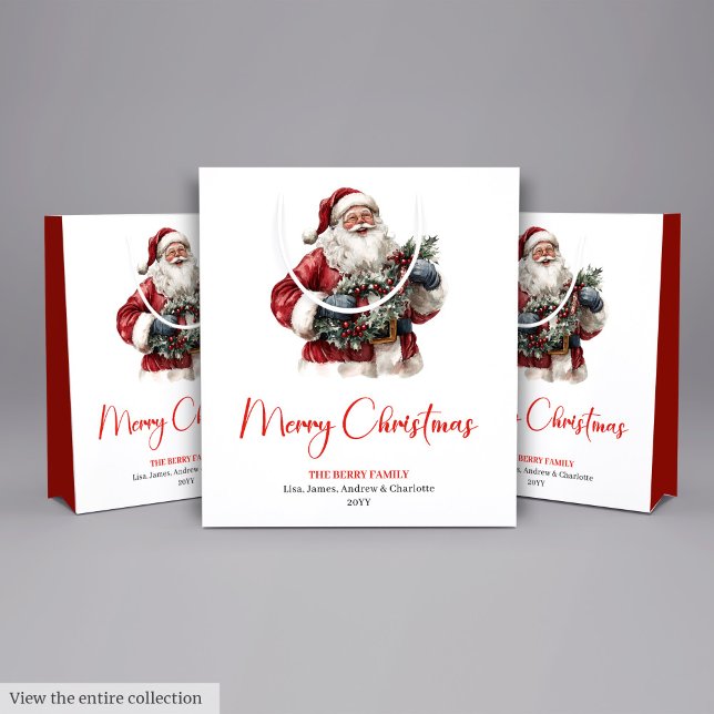 Stylish Santa Claus Rustic Vintage Christmas Chic (Stylish Santa Claus Rustic Vintage Christmas Gift Bag)
