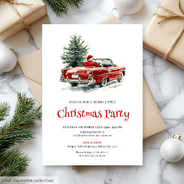 Stylish Santa Pine Wreath Office Party Invitation Inbjudningar