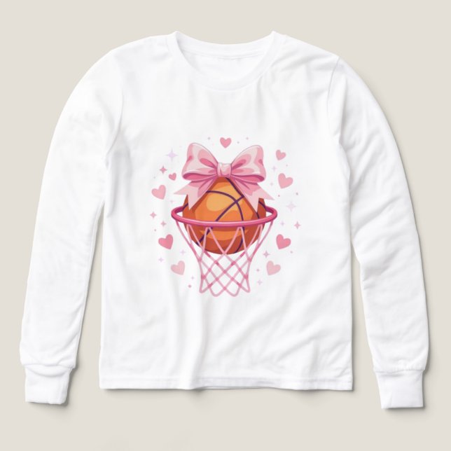 Stylish Soft Hoops Coquette Tri-Blend Shirts T Shirt (Design framsida)