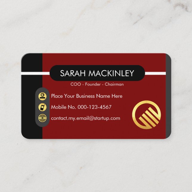 Stylish Startup Global Enterprise Visitkort (Framsida)