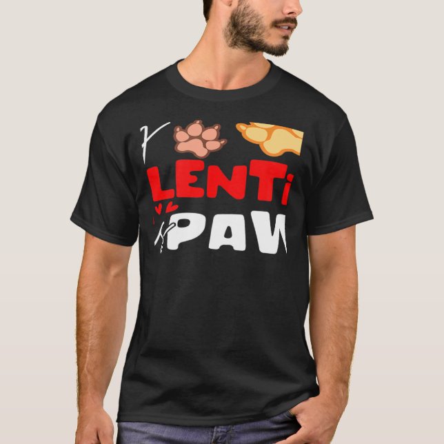 Stylish Statement Valentine's Day Dog Partnerlook  T Shirt (Framsida)