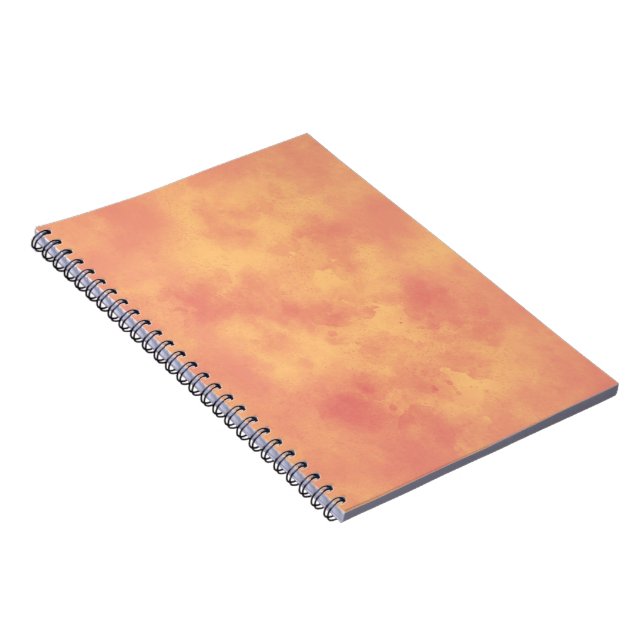 Stylish Storm cloud effect pattern Orange  Anteckningsbok (Högra Sidan)