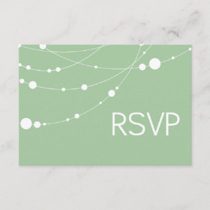 Stylish Strands RSVP mintvit Inbjudningar