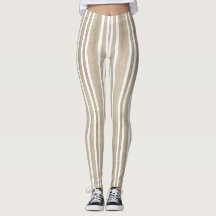 Stylish Taupe Hand Painted Striped Yoga Exercise