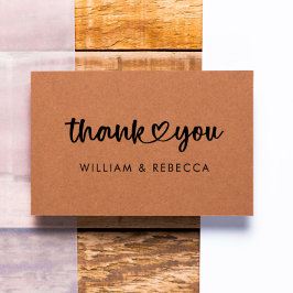 Stylish Thank You Custom Names Script Heart Stämpel
