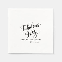 Stylish Typography modern chic black and white Pappersservett