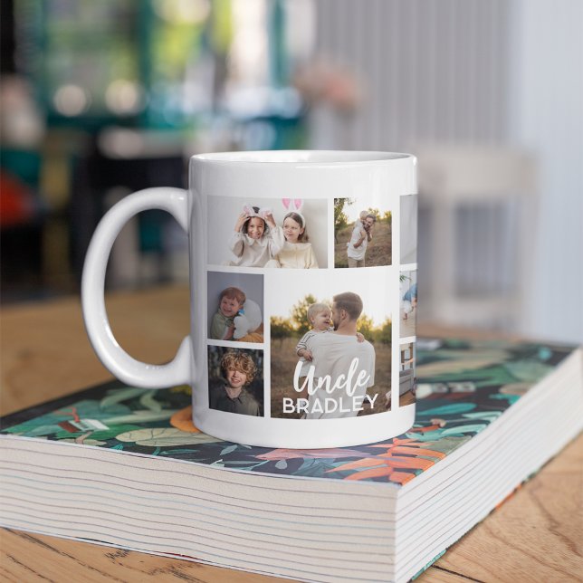 Stylish Uncle 15 Photo Collage Kaffemugg (Skapare uppladdad)