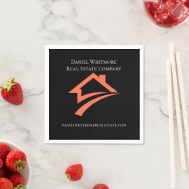 Stylish Unique Black Real Estate Agent Pappersservett