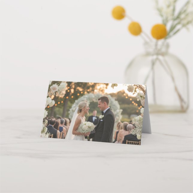 stylish wedding invitation and wedding celebration placeringskort (Framsida)