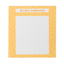 Stylish Yellow Modern Typography Personalized Name Anteckningsblock