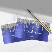 Stylist chic Blue Silver Glitter Drives