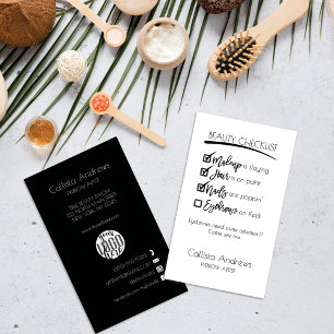 Stylist Eyebrow Aesthetician Appointment Checklist Tidsbeställning Kort