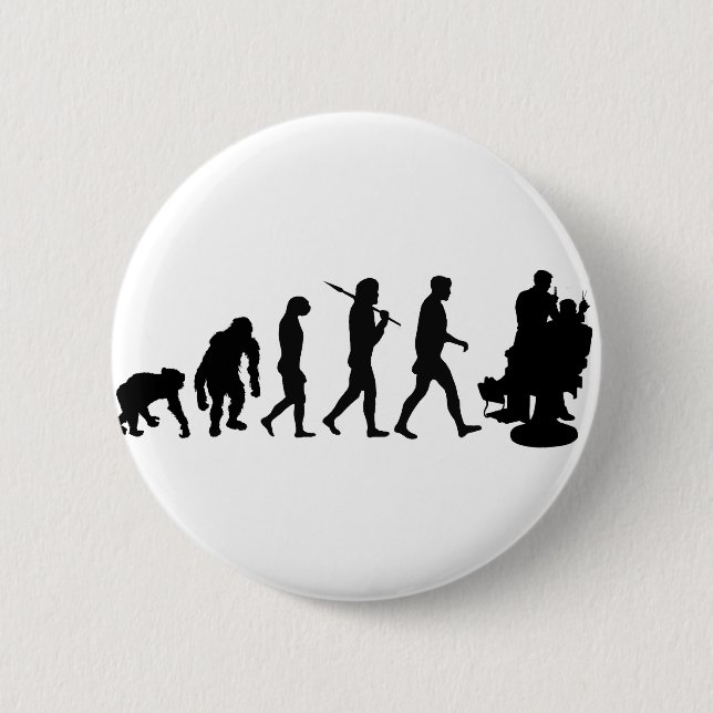 Stylist för barberarefrisörhår knapp (Framsida)