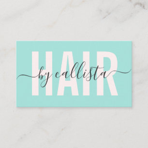 Stylist för elegant Modern Simple Mint Typography Visitkort