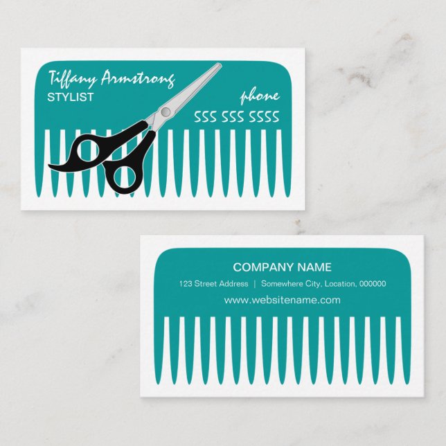 Stylist / Frisör Visitkort (Fram/baksida)
