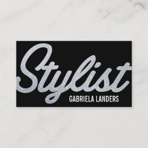 Stylist Glitter-skript (avtalat kort) Tidsbeställning Kort