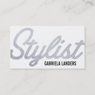 Stylist Glitter-skript (avtalat kort) Tidsbeställning Kort