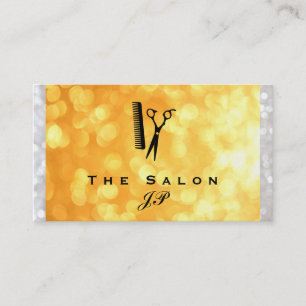 Stylist Guld och White Bokeh Visitkort