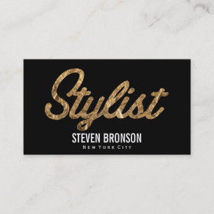Stylist Guld Script Visitkort