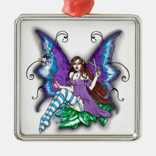Stylist-Hair Dresser Fairy Julgransprydnad Metall