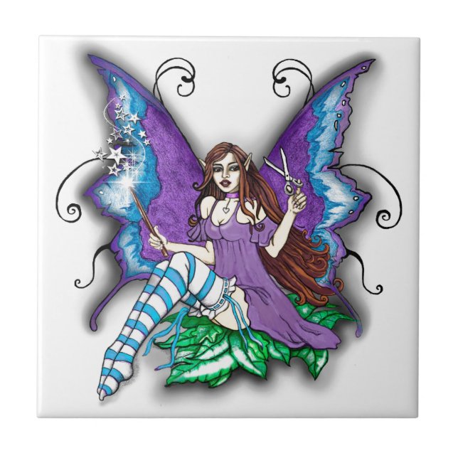 Stylist-Hair Dresser Fairy Kakelplatta (Framsidan)