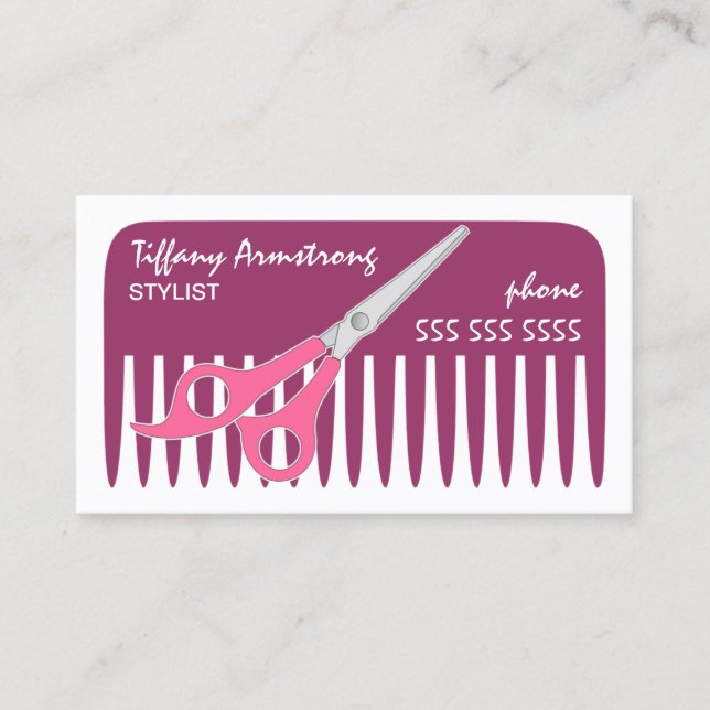 Stylist/Hairdresse Visitkort (Framsida)