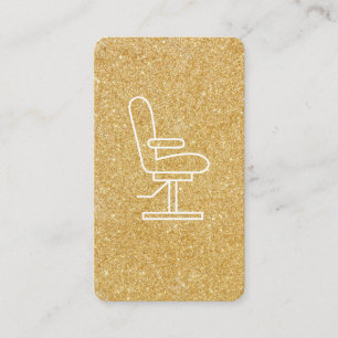 Stylist i Glamor Guld Glitter Visitkort