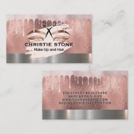 Stylist | Mua Ro Gold Foil | Bokeh Drip Visitkort