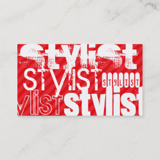 Stylist; Scarlet Red Rand Visitkort