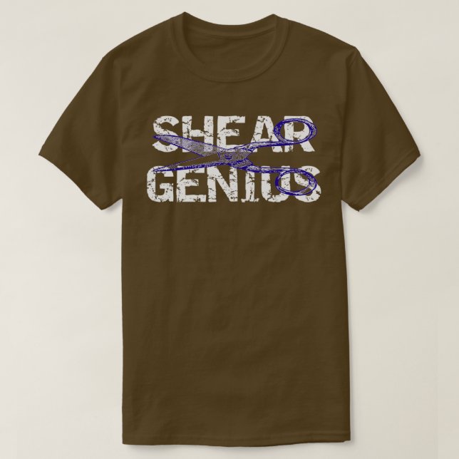 Stylist Shear Genius Hair Dresser T Shirt (Design framsida)
