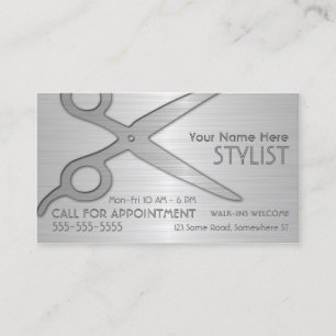 Stylist Silver Visitkort