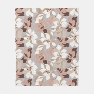 Stylized Abstract Petals in Trendy Colors Fleecefilt