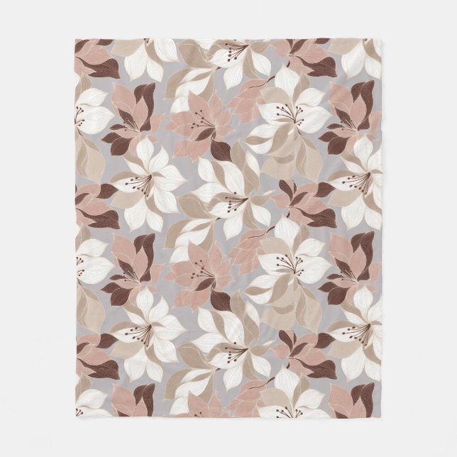 Stylized Abstract Petals in Trendy Colors Fleecefilt (Framsidan)