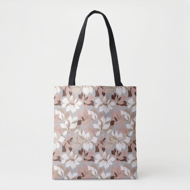 Stylized Abstract Petals in Trendy Colors Tygkasse (Framsida)