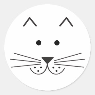 Stylized abstrakt design för runt klistermärke