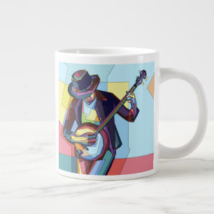 Stylized Banjo Player, musikers Jumbo Mugg