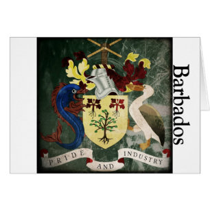 Stylized Barbados COA Hälsningskort